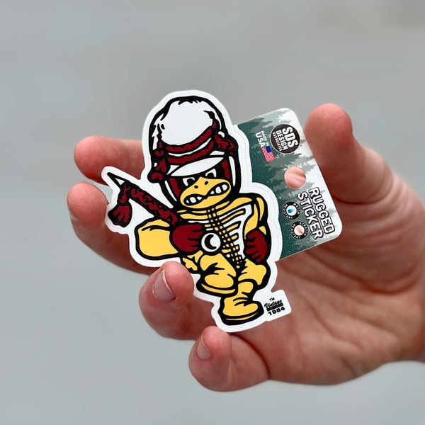 Vintage Marching Band Cy Rugged Sticker (2.75" x 3.5")